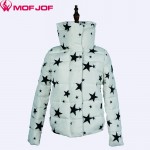Winter Jacket Women Jacket Coat STAR pirnt short style High Collar Parkas For Women Winter Colors Warm Female Outwear Coats