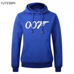 Winter Movie film James bond 007 hoodie sweatshirt brand-clothing thick cotton Pullover hoodies men fashion letters swearshirt