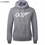 Winter Movie film James bond 007 hoodie sweatshirt brand-clothing thick cotton Pullover hoodies men fashion letters swearshirt