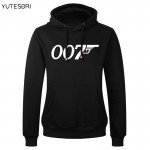 Winter Movie film James bond 007 hoodie sweatshirt brand-clothing thick cotton Pullover hoodies men fashion letters swearshirt