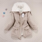 Winter Warm Coat Women Slim Plus Size Plus Velet Outwear Medium-Long Wadded Jacket Thick Hooded Cotton Wadded Warm