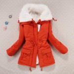 Winter Warm Coat Women Slim Plus Size Plus Velet Outwear Medium-Long Wadded Jacket Thick Hooded Cotton Wadded Warm