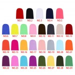 Winter Warm Unsex Knitting Women Men Wool Fluorescence Color Tabby Solid Elastic Beanie Hedging Hat Hats