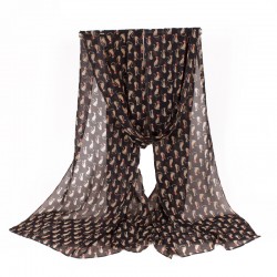 Winter Women Slik Scarf Print Cartoon Cat Design For Lovely Girl kids Hijab  200*50cm 
