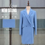 Winter wool overcoat female medium-long thickening woolen outerwear suit free shipping