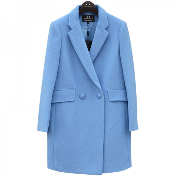Winter wool overcoat female medium-long thickening woolen outerwear suit free shipping