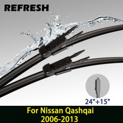 Wiper blade for Nissan Qashqai (2006-2013) 24"+15" fit pinch tab type wiper arms only HY-017