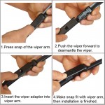 Wiper blades for Volkswagen Jetta 6 (from 2011 onwards) 24"+19" fit push button type wiper arms only HY-075