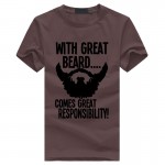 With Great Beard Comes Great Responsibility Funny Men's T-Shirt fashion hiphop fitness tops tee casual streetwear brand clothing