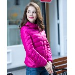 Woman 90% White Duck Down Jacket Hooded Ultra Light Down Jackets Reversible Female Parkas Plus size 