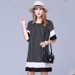 Woman Dress Summer For Love And Lemons women's New Stripe Pin Up Short Sleeve Chiffon Plus Size Summer Dress Wholesale Vestidos