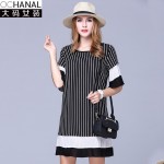 Woman Dress Summer For Love And Lemons women's New Stripe Pin Up Short Sleeve Chiffon Plus Size Summer Dress Wholesale Vestidos