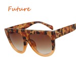 Woman oculos Flat Top Big Mirror Sun Glasses Eyewear gafas de sol Cat Eye Sunglasses Women Designer Brand Luxury oculos De Sol