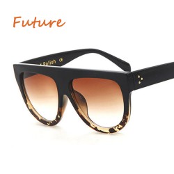 Woman oculos Flat Top Big Mirror Sun Glasses Eyewear gafas de sol Cat Eye Sunglasses Women Designer Brand Luxury oculos De Sol