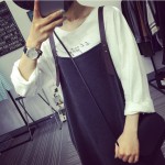 Woman's Casual Sundress Black Suspender Dress Women Loose Fit Slip Dresses Spring Maxi Robe Femme Streetwear 2017 Leisure Look