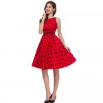 Women 2XL 3XL Plus size Vintage Dress Rockabilly Dresses 2017 Women Red Audrey Hepburn Dress Summer Polka dot Swing Vestidos