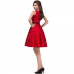 Women 2XL 3XL Plus size Vintage Dress Rockabilly Dresses 2017 Women Red Audrey Hepburn Dress Summer Polka dot Swing Vestidos