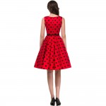 Women 2XL 3XL Plus size Vintage Dress Rockabilly Dresses 2017 Women Red Audrey Hepburn Dress Summer Polka dot Swing Vestidos