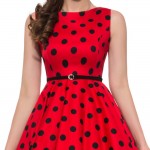 Women 2XL 3XL Plus size Vintage Dress Rockabilly Dresses 2017 Women Red Audrey Hepburn Dress Summer Polka dot Swing Vestidos