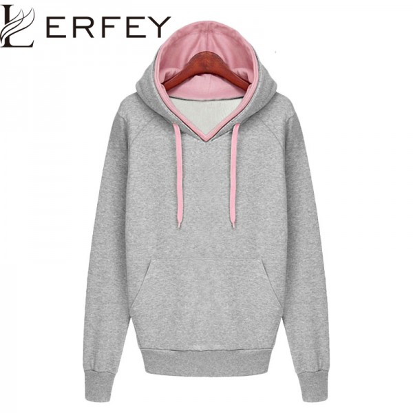 Women Autumn Winter Sweatshirt Casual Double Hoodies Long Sleeve Female Pullover Loose Tops Sweatshirts Women's Clothings New