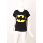 Women Cartoon Batman T Shirt Summer Tops Tees O Neck Short Sleeve Cotton Women Tee Shirt Femme