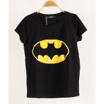 Women Cartoon Batman T Shirt Summer Tops Tees O Neck Short Sleeve Cotton Women Tee Shirt Femme
