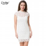 Women Dress 2017 Bodycon Dresses Eliacher Brand Plus Size Chinese Women Clothing Sexy White Evening Party Lace Dresses