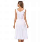 Women Dress Plus Size 6l Long 2016 Summer Fashion Elegant Sleeveless Spaghetti Strap V Neck Mid Calf Dress Vestidos Femininas