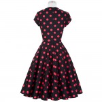 Women Dresses Summer Robe Sexy Vestidos Plus Size Floral Print Retro 50s 60s Vintage Dress Hepburn Pinup Cocktail Party Dresses