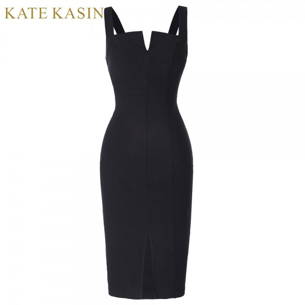 Women Elegant White Bandage Pencil Dress Ladies Fitted Bodycon Dress Summer Office Party Dresses Robe Femme Kate Kasin