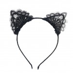 Women Fashion Black Lace Cat Ears Headband Wedding Photography Portrait Style Hair Hoop Women Fashion Black Lace Cat Ears Headband Wedding Photography Portrait Style Hair Hoop