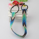 Women Girls Wooden Headband Retro Hair Band Printing Flower Headpiece Hair Accessories Elastic Turban Hairband Wreath