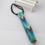 Women Girls Wooden Headband Retro Hair Band Printing Flower Headpiece Hair Accessories Elastic Turban Hairband Wreath