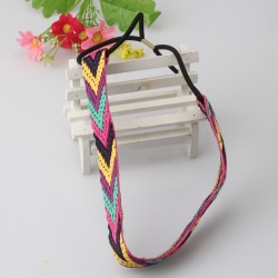 Women Girls Wooden Headband Retro Hair Band Printing Flower Headpiece Hair Accessories Elastic Turban Hairband Wreath