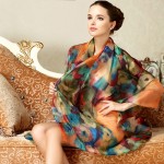 Women Long Silk Scarf Shawl Spring Autumn Female Silk Scarves Printed Summer 100% Mulberry Silk Beach Cover-ups 2017 175*110CM