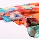 Women Long Silk Scarf Shawl Spring Autumn Female Silk Scarves Printed Summer 100% Mulberry Silk Beach Cover-ups 2017 175*110CM