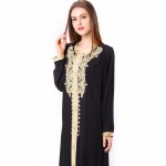 Women Maxi Long sleeve long Dress embroidery moroccan Kaftan Caftan Jilbab Islamic abaya Muslim Turkish arabic Robes gown 1629