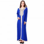 Women Maxi Long sleeve long Dress embroidery moroccan Kaftan Caftan Jilbab Islamic abaya Muslim Turkish arabic Robes gown 1629