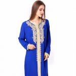 Women Maxi Long sleeve long Dress embroidery moroccan Kaftan Caftan Jilbab Islamic abaya Muslim Turkish arabic Robes gown 1629