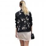 Women New Plum Blossom Floral Embroidered Jacket Fashion Euro Style High Quality Overszied High Quality Coat For 4 Season