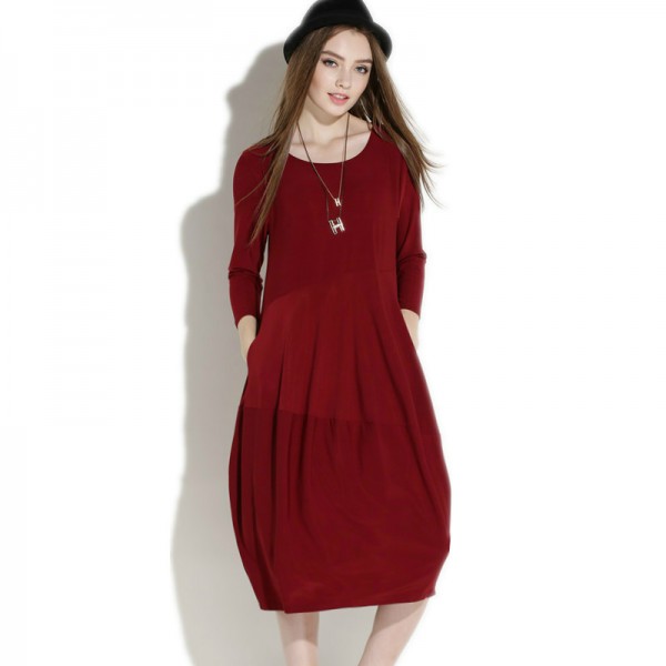 Women Oversize Long Midi Dress Loose Ballon Plus Size Dresses xl to 4xl