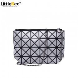 Women Plaid Laser Bag Geometric Shoulder Bags Casual Mini Clutch Bao Bao Makeup Crossbody Bags for Women Messenger Bag Patchwork