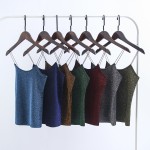 Women Sparkle Skinny Strap Brami Bling Bling Camis Sexy Trop Tops