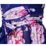 Women Summer Autumn Bohemian Floral Print Blue Chiffon Beach Dress Long Robe Maxi Plus Size Dress longue femme Vestidos