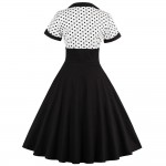 Women Summer Polka Dot Vintage Dress Fashion Party And Daily Sweetheart Neck  Defined Waist Big Swing Dress Tunic Dress Vestidos