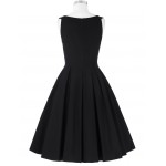 Women Summer Style 2017 Audrey Hepburn Retro Vintage Sleeveless Scoop Neck High Stretchy Flare Ball Gown 50s Rockabilly Dresses