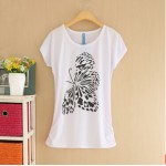Women Tops 2017 New Spring Summer Cotton Women T shirt Short Sleeve Women O-neck Brand Tees Print t-shirt 20 Models