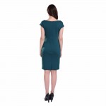 Women Trendy Bodycon Dress Fold Collar Pencil Dress OL Office Wear Sexy Brief Design Stretch Plus Size 4XL Dress For Ladies