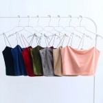 Women Velvet straps Camis Girls' Straps Crop Tops Camisoles