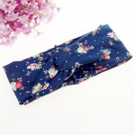 Women Vintage Headband Floral Wide Stretch Hair Band Yoga Elastic Turban Floral Twisted Knotted Headband Hair Accessories